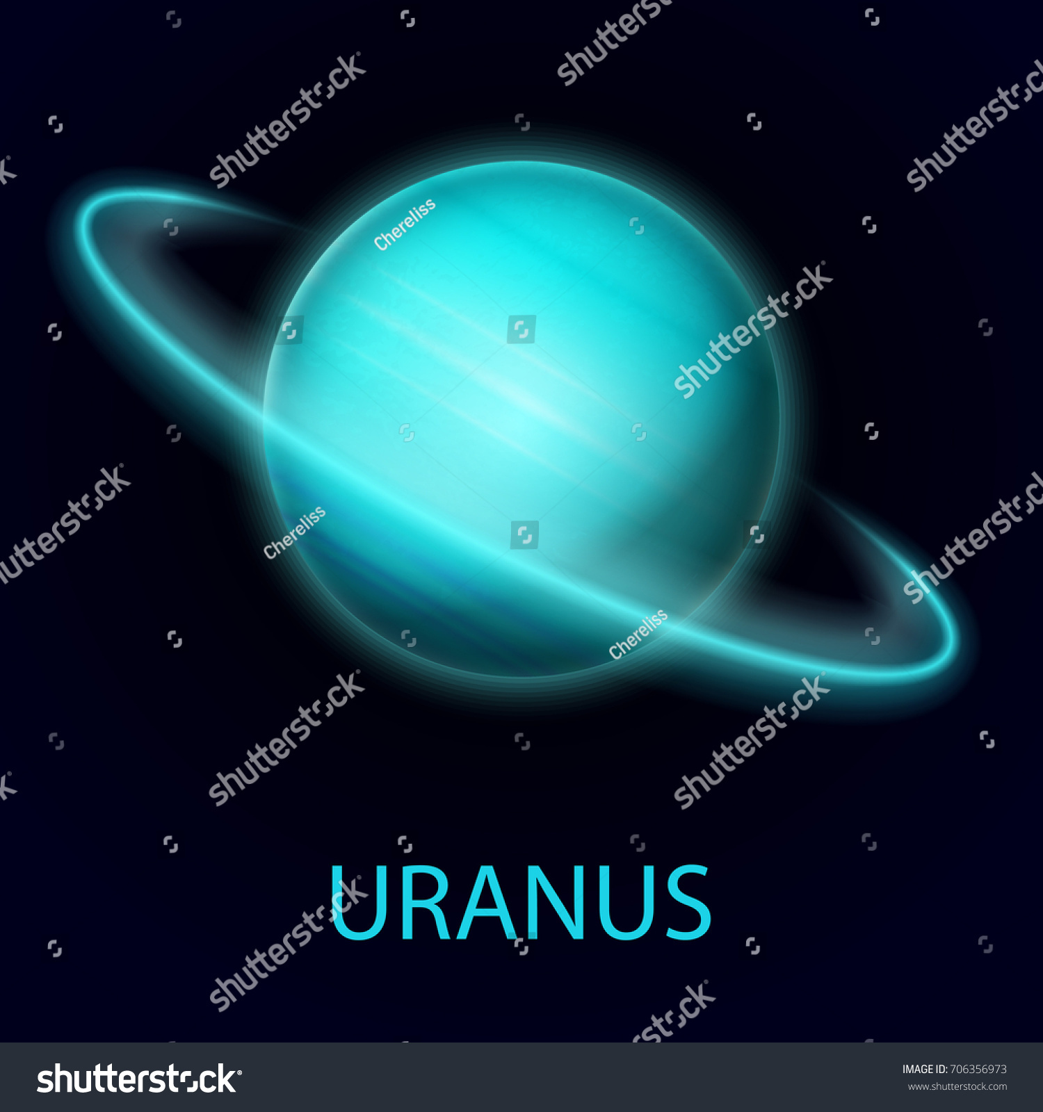 Uranus. Realistic planet of the solar system. - Royalty Free Stock ...