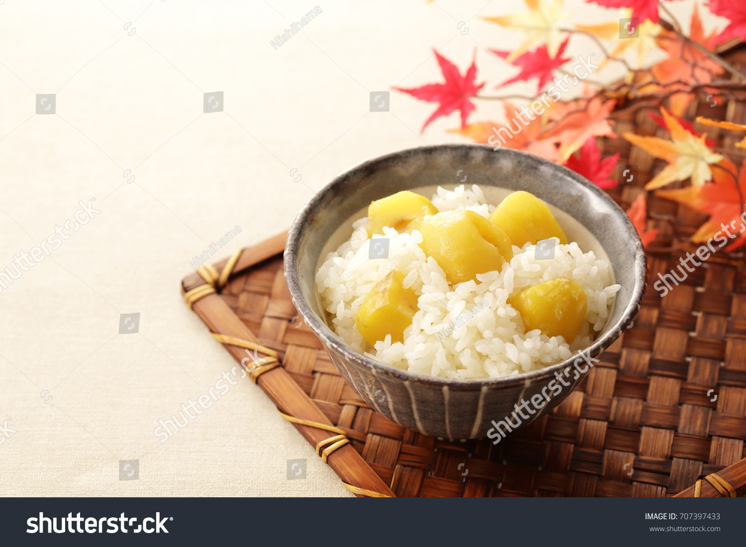 Chestnut steamed rice #707397433