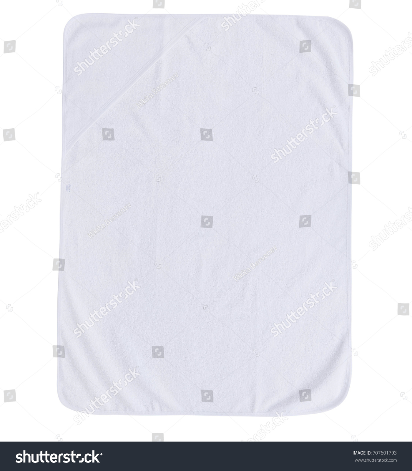 Linens for kids, baby linens, children's linens isolated on white background #707601793