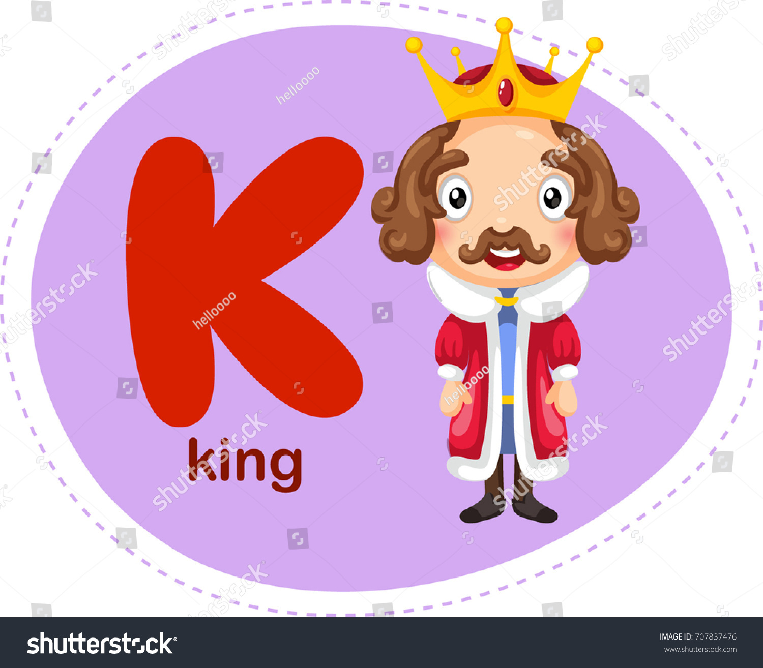 Cartoons Alphabet Letter K Is For King - Royalty Free Stock Vector ...