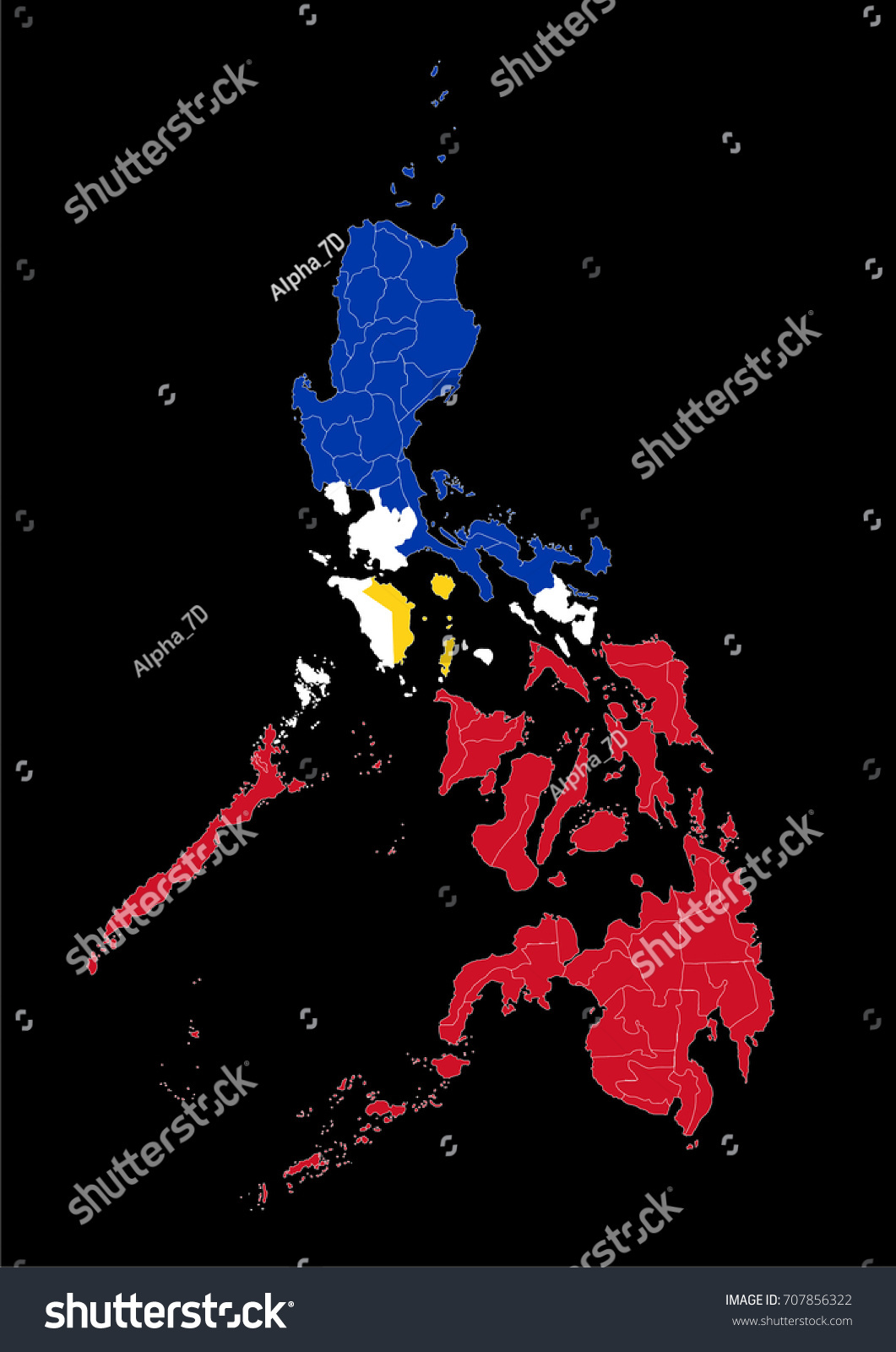 Philippines map. The Republic of the Philippine, - Royalty Free Stock ...