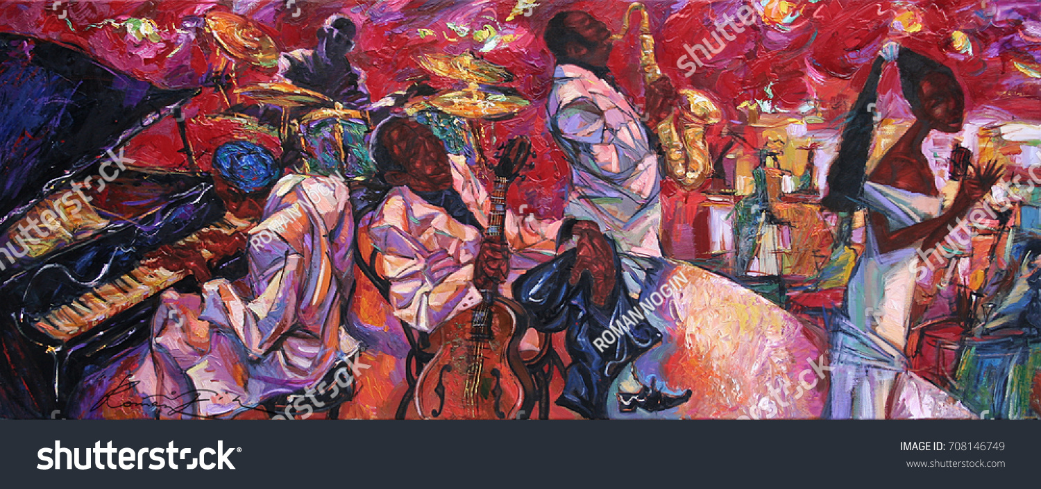  singer, jazz club, saxophonist, jazz band, oil painting, artist Roman Nogin, series "Sounds of Jazz."looking for partnerships with artdillers- contact facebook #708146749