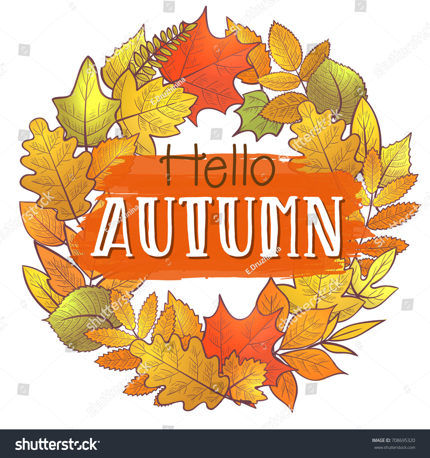 Background with colorful skeleton autumn leaves, - Royalty Free Stock ...