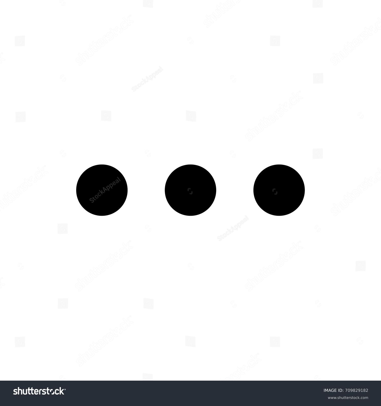 Vector ellipses icon. Triple dots. Three dots. - Royalty Free Stock ...