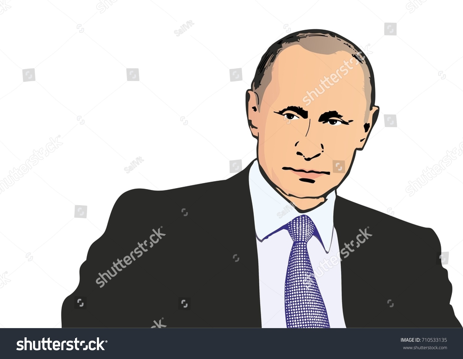 Vladimir Putin, President of Russia, vector - Royalty Free Stock Vector ...