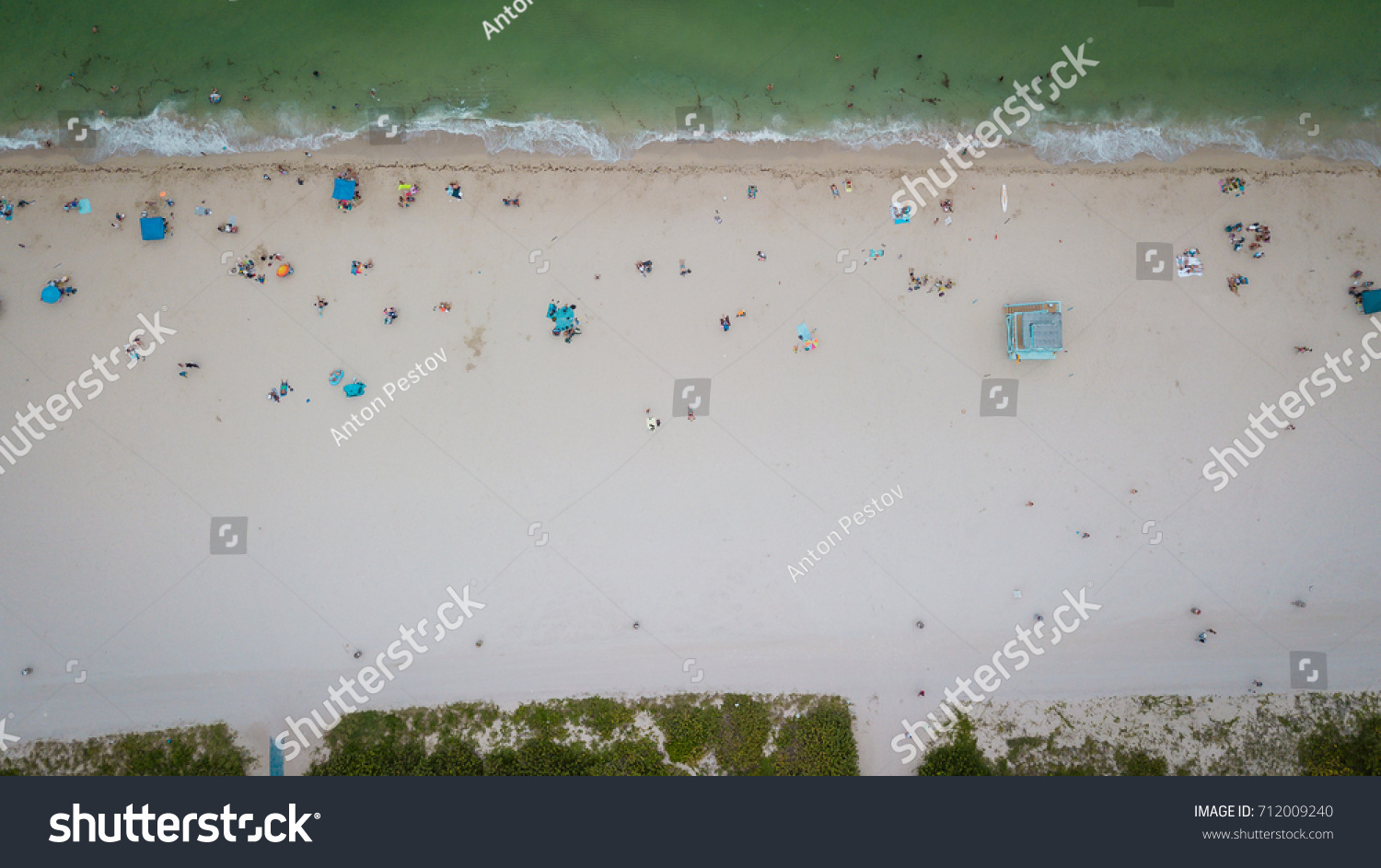 Aeriel view from Haulover Beach, Florida, USA. Haulover Sandbar. #712009240