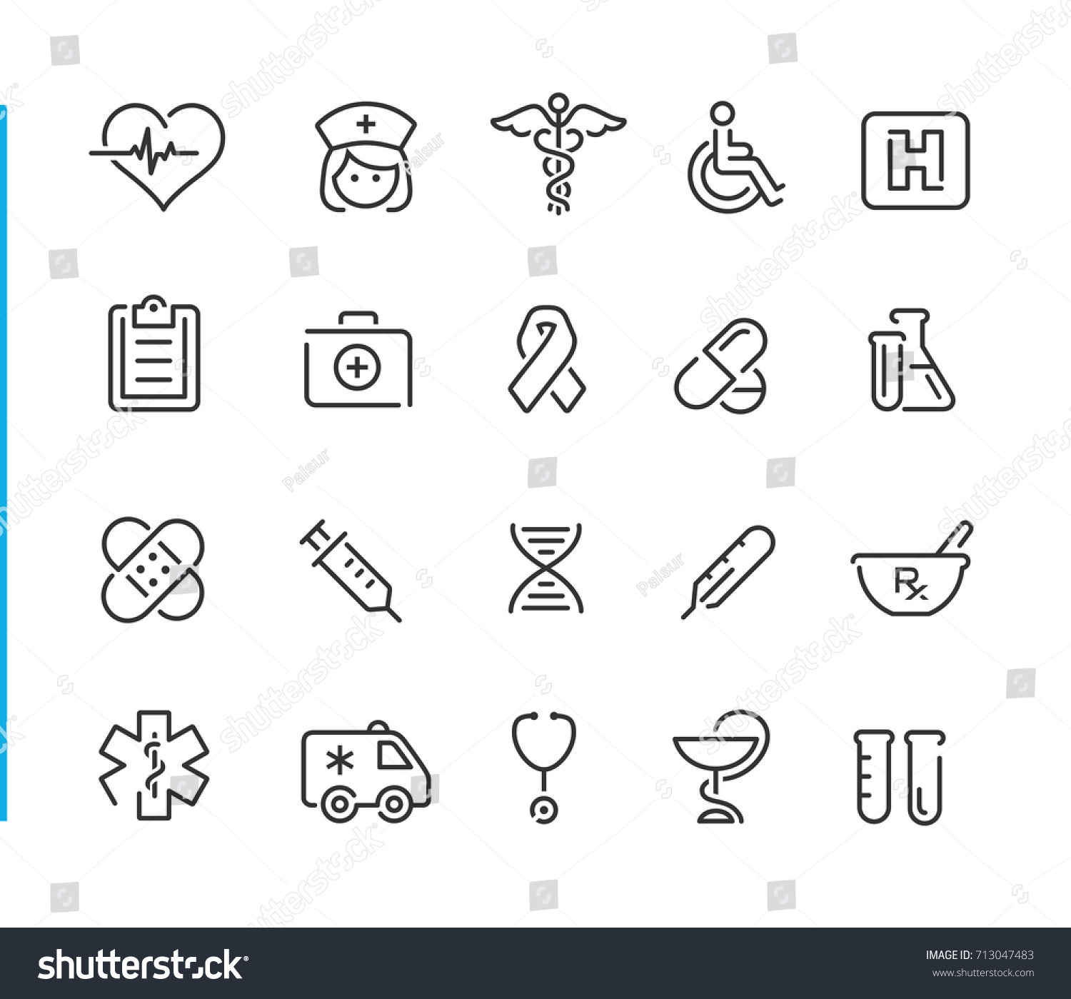 Medical Icon Set  #713047483