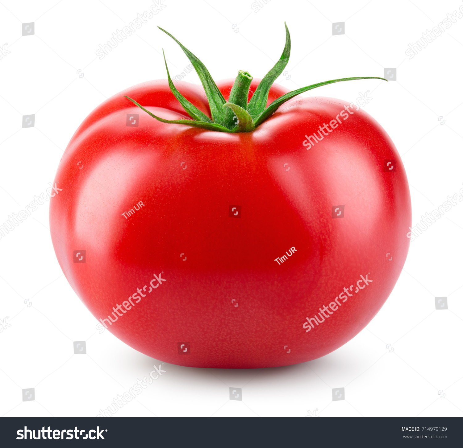 Tomato isolated. Fresh tomato. With clipping path. Full depth of field. #714979129
