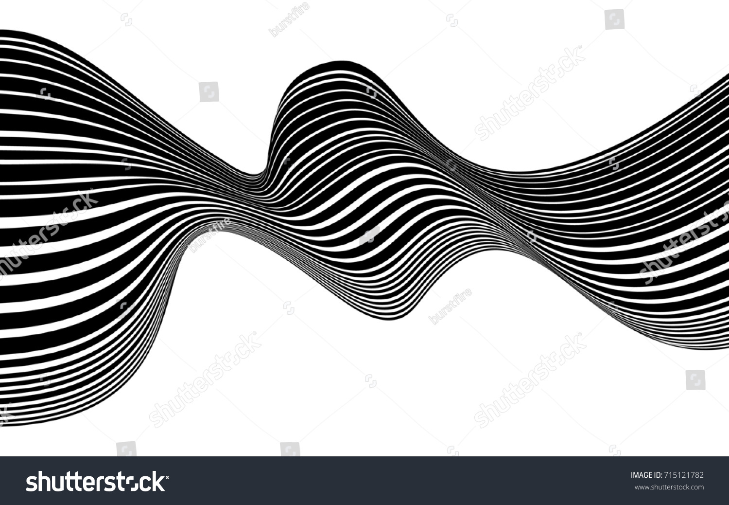 optical art abstract background wave design black and white #715121782
