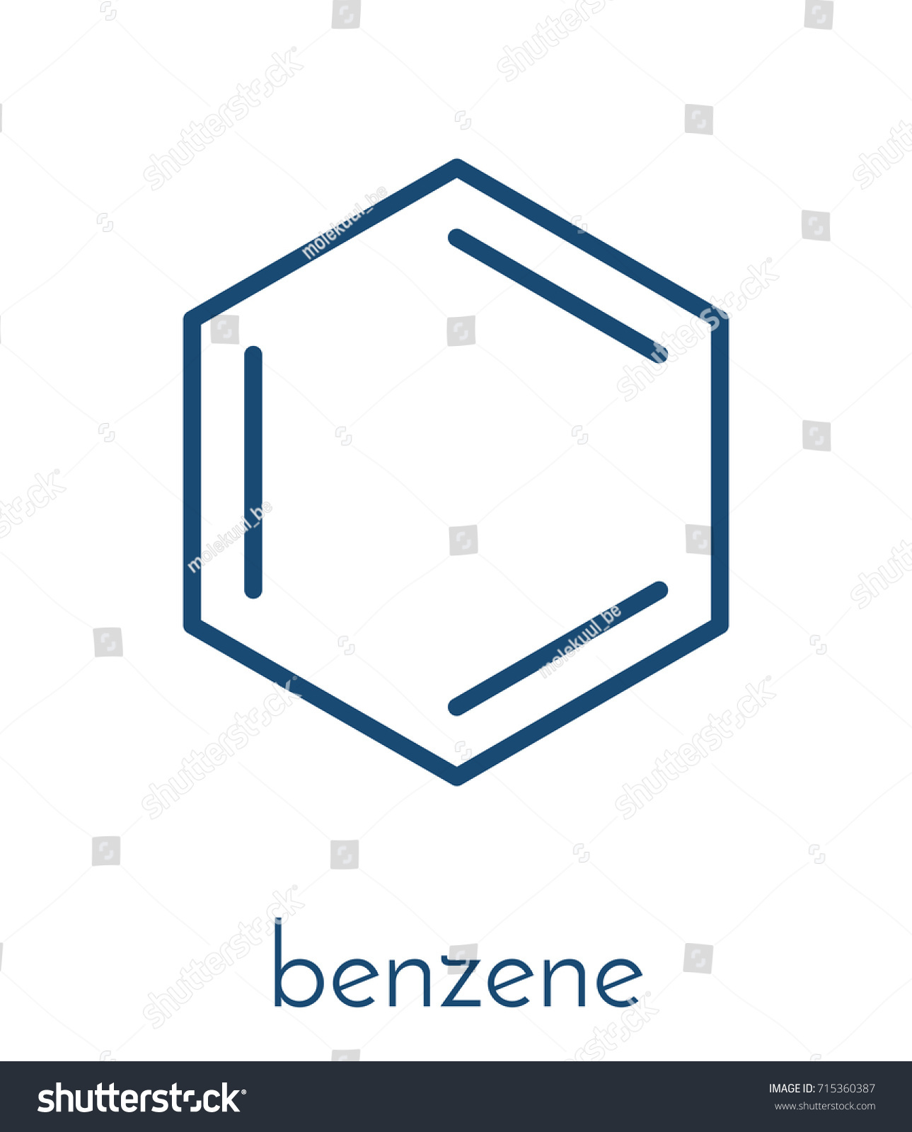 Benzene aromatic hydrocarbon molecule. Important - Royalty Free Stock ...