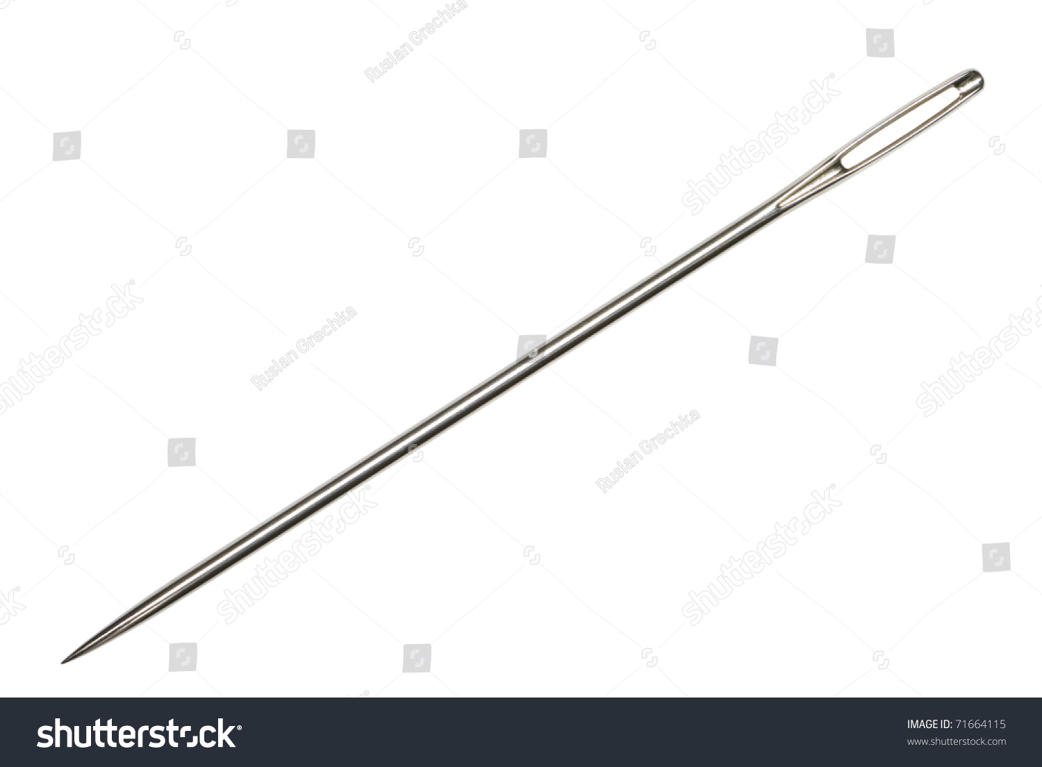 Needle (the tool for sewing) on an isolated white background. #71664115