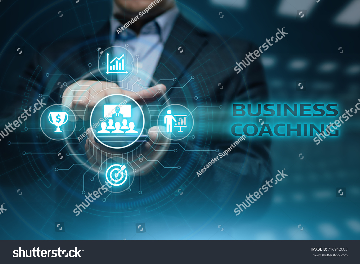 Coaching Corporate Business Mentoring Training Seminar Concept. #716942083