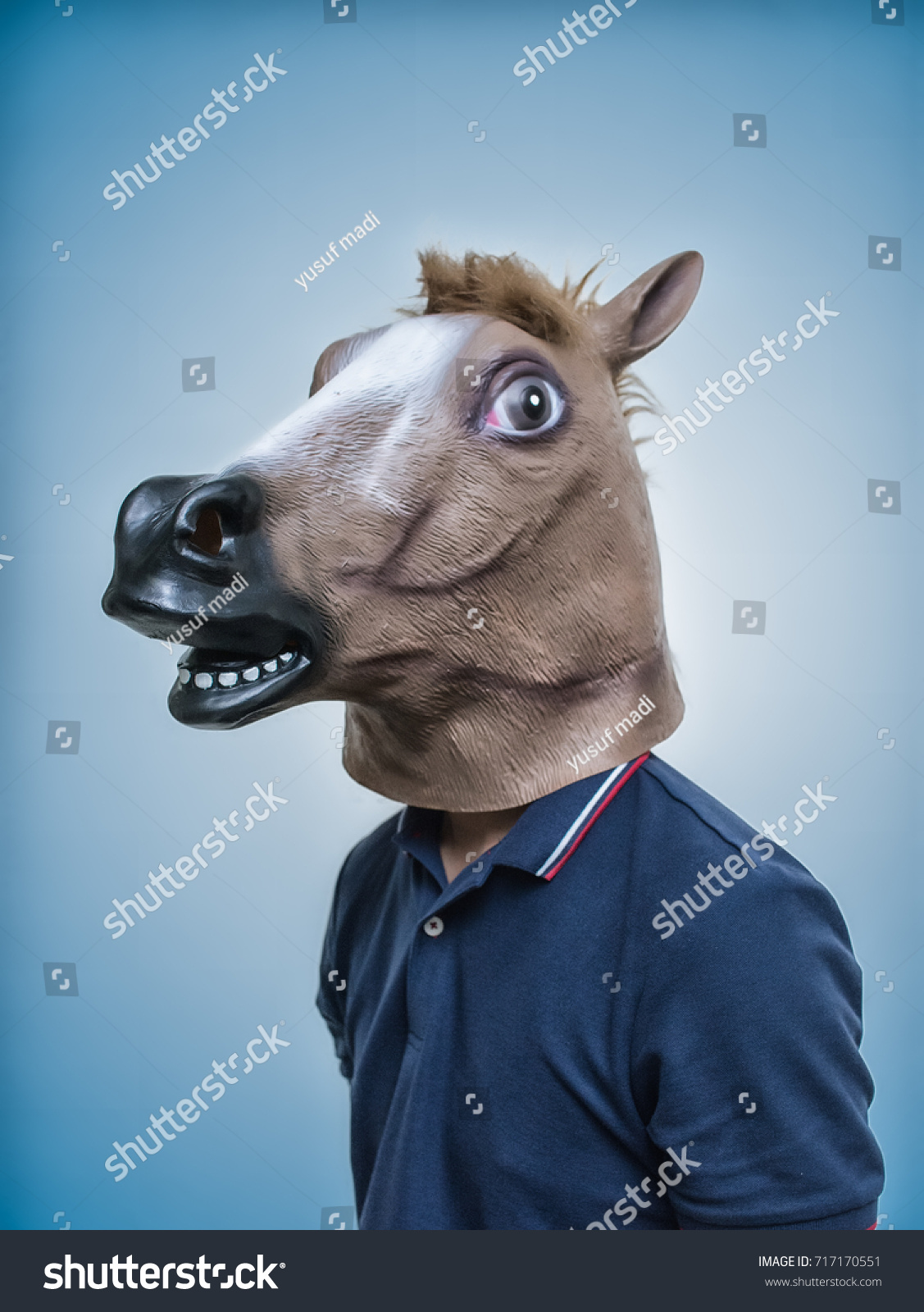 Horse Head Mask Portraiture  #717170551