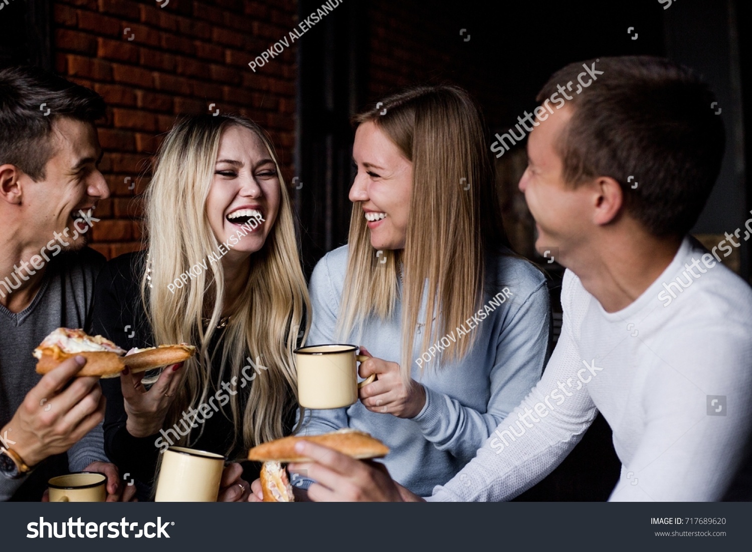 four friends laughing #717689620