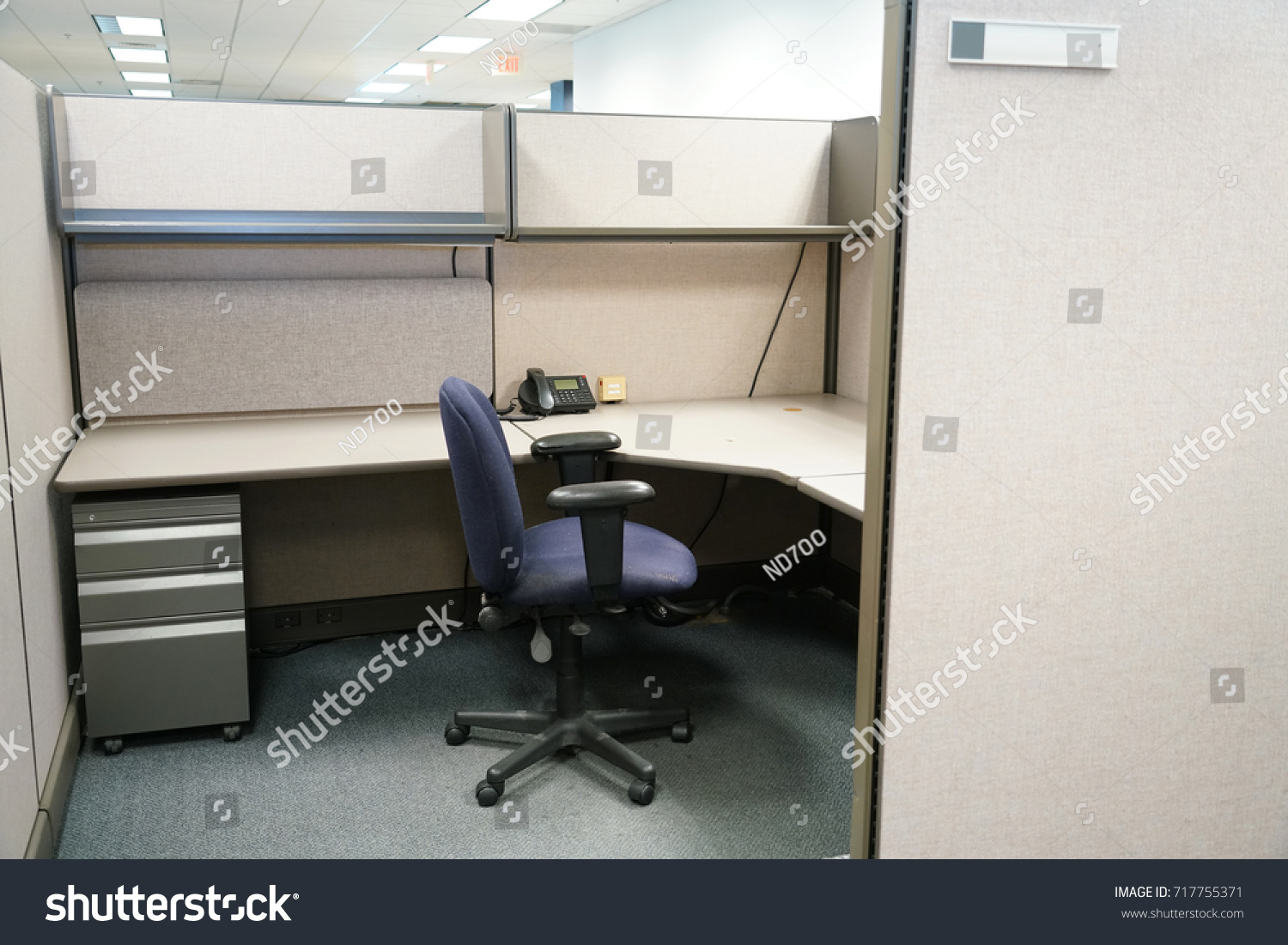 cubicle and office furniture in office room #717755371