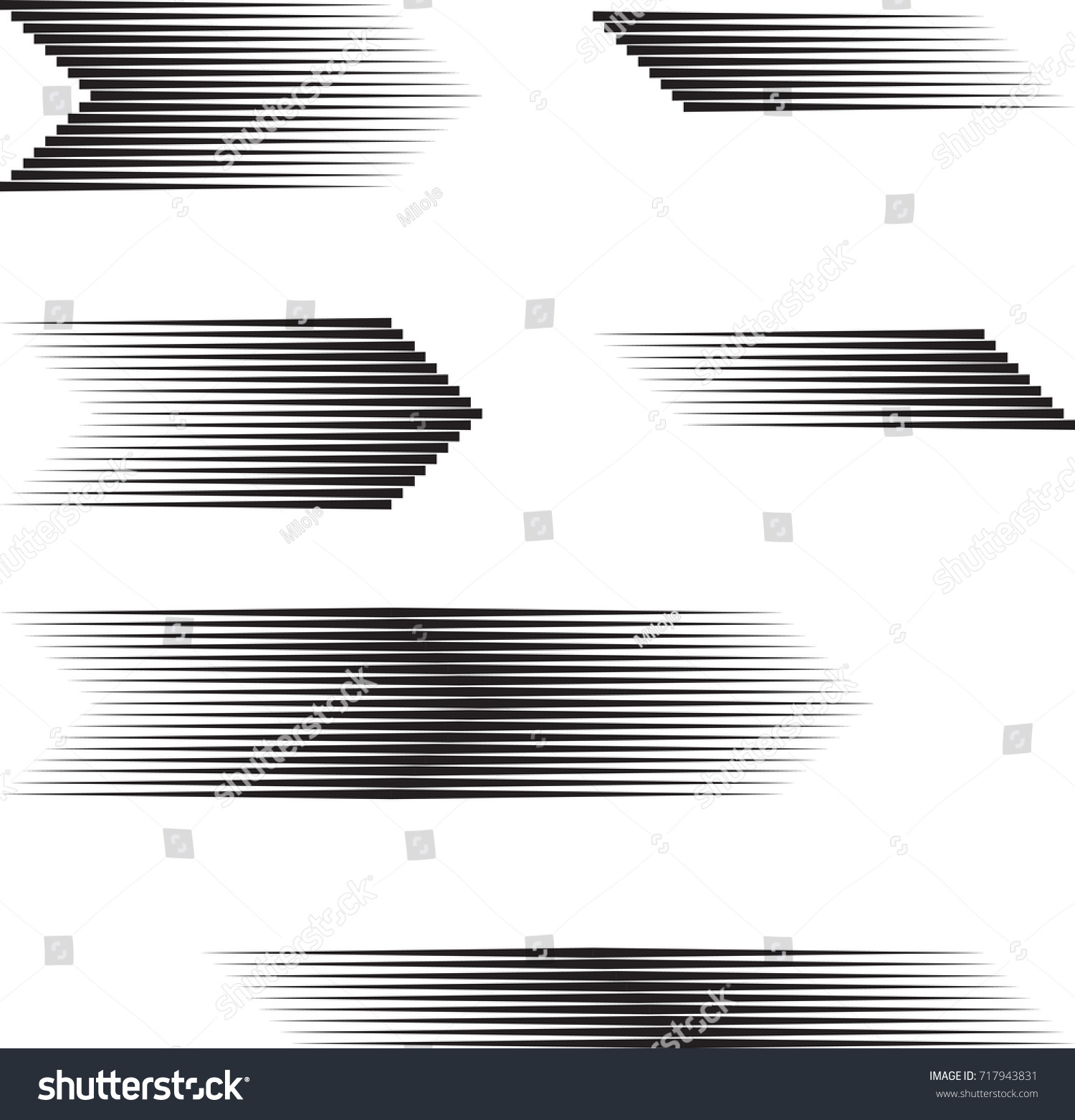 Speed Lines in arrow Form . Vector Illustration .Technology  Logo . Design element . Abstract Geometric shape .  #717943831