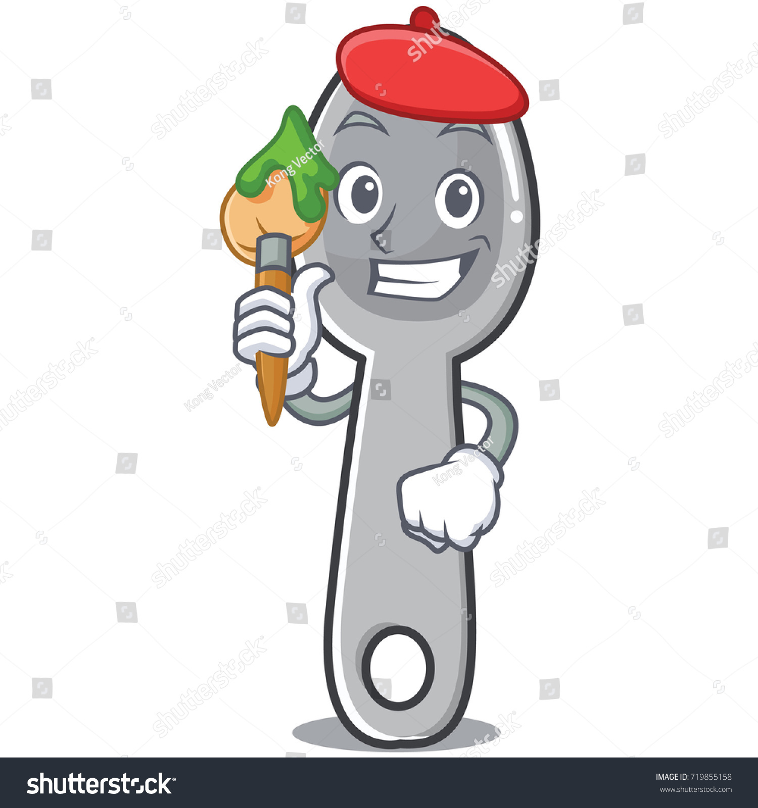 Artist spoon character cartoon style - Royalty Free Stock Vector ...