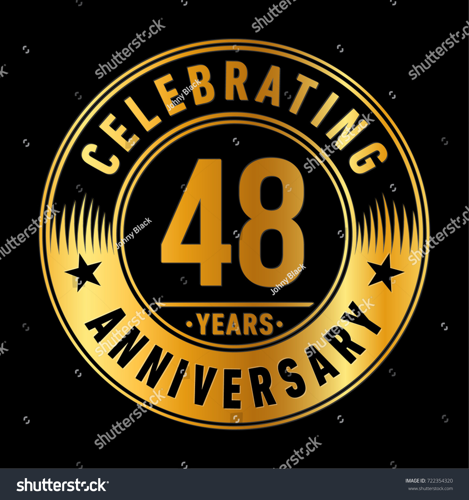 48 years anniversary logo. Vector and - Royalty Free Stock Vector ...