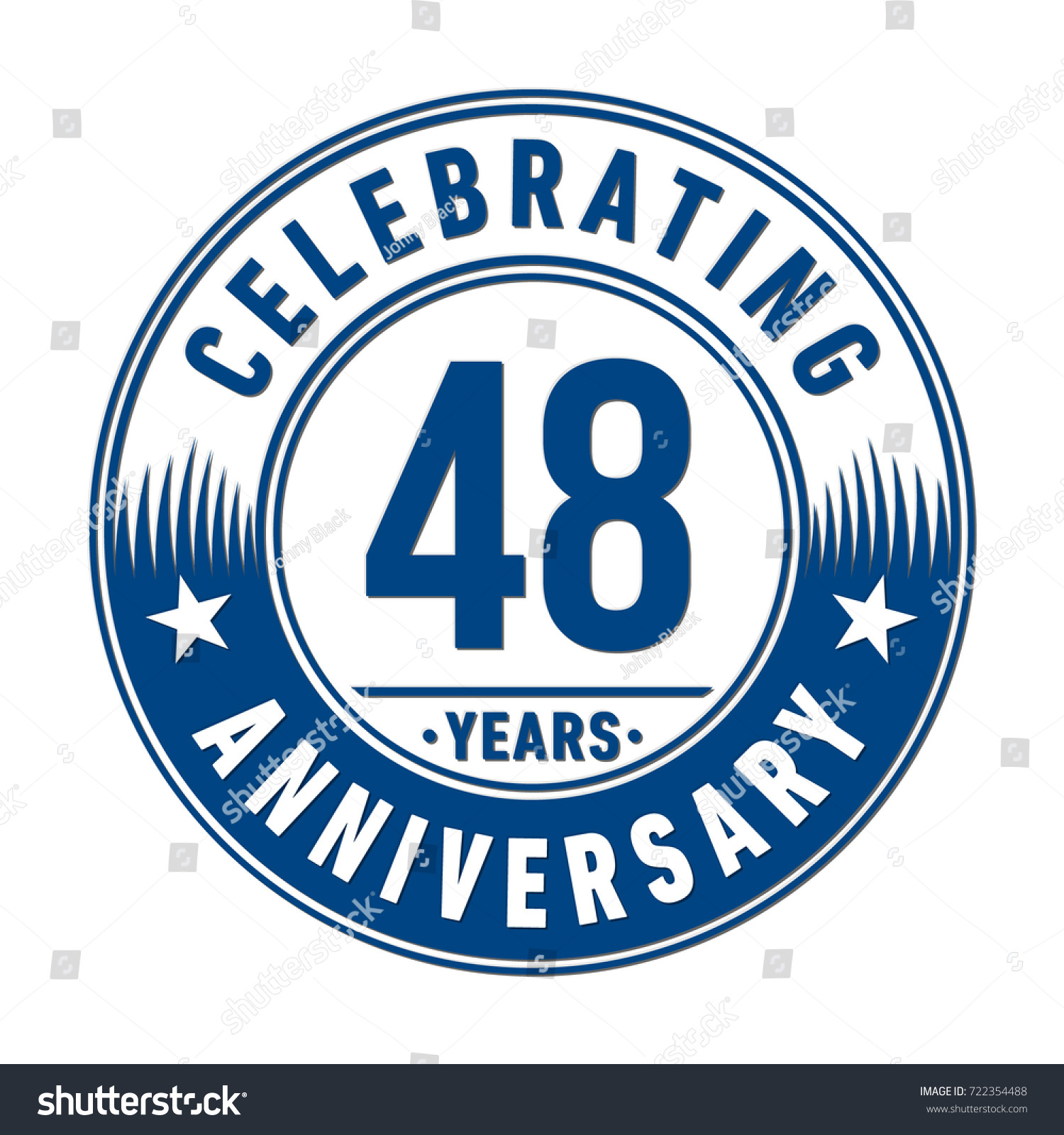 48 years anniversary logo. Vector and - Royalty Free Stock Vector ...