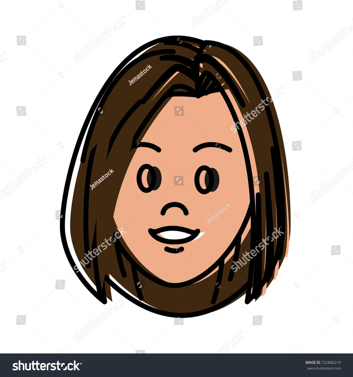 Young woman cartoon - Royalty Free Stock Vector 722806219 - Avopix.com