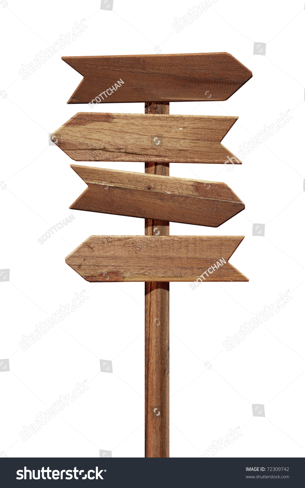 Arrows road sign isolated on white #72309742