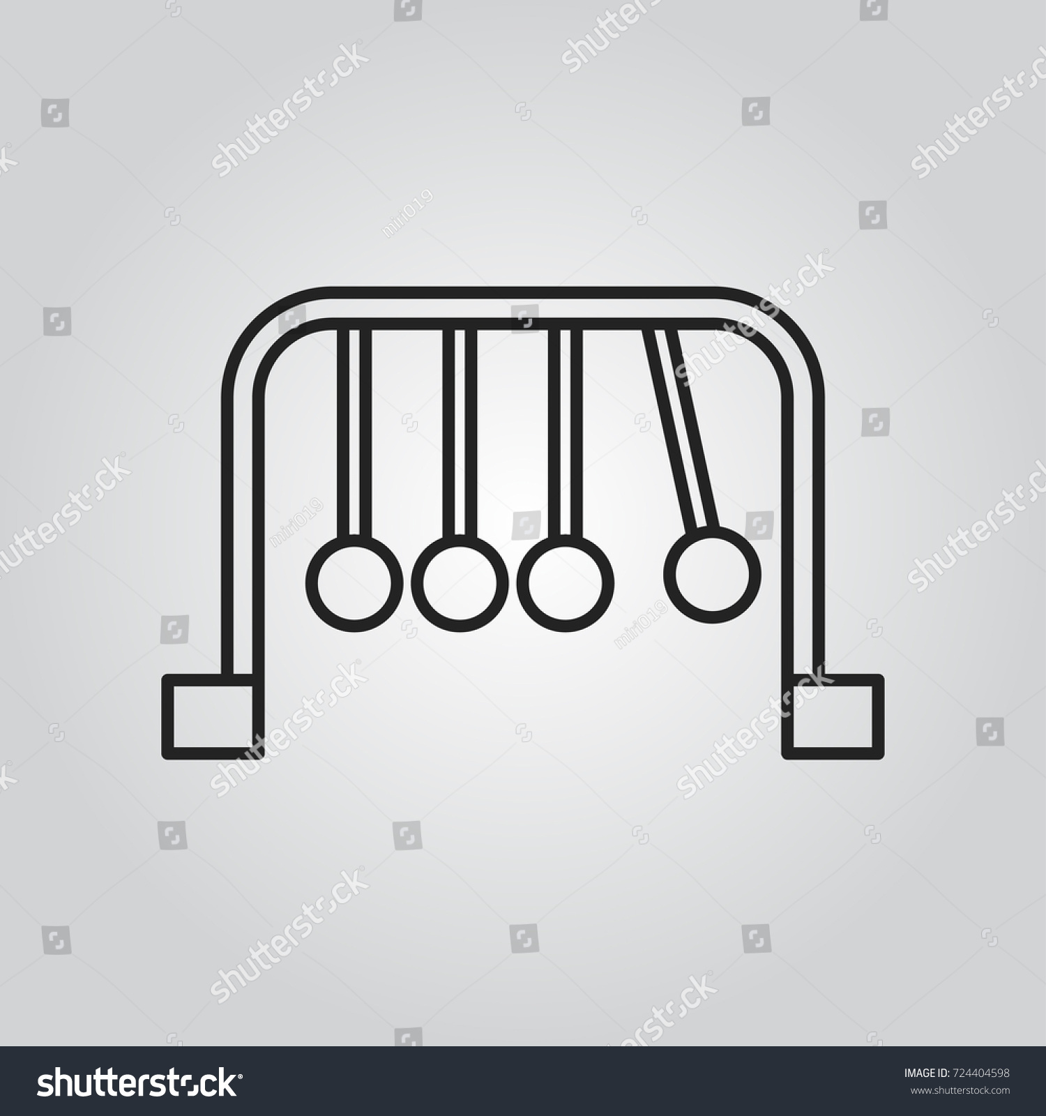 Newtons Cradle Icon Royalty Free Stock Vector 724404598 1293