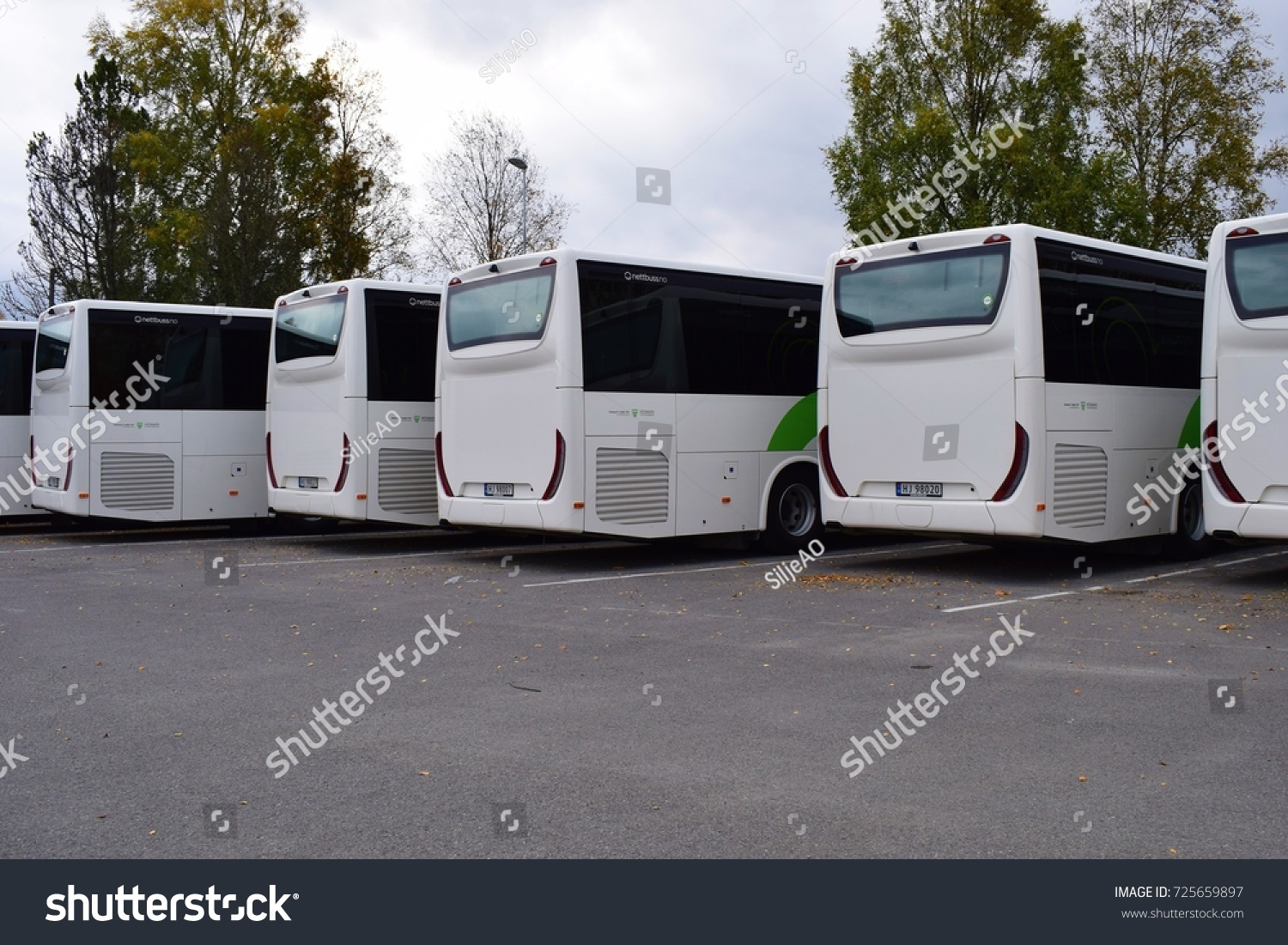 Parked buses - Kongsvinger, Norway (1th October 2017) #725659897