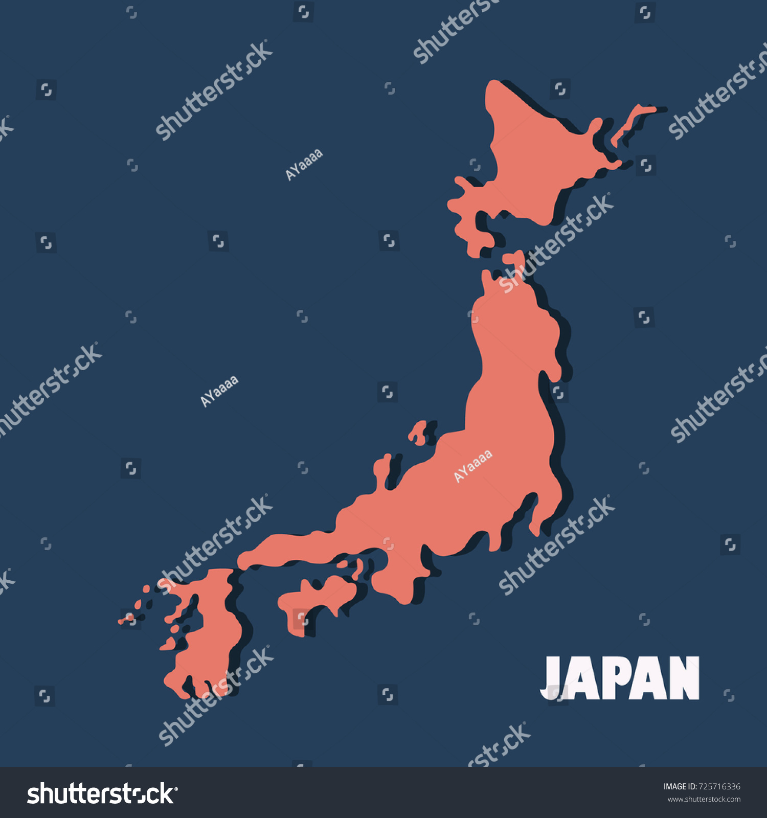 A high detailed colorful Japan map - Royalty Free Stock Vector ...