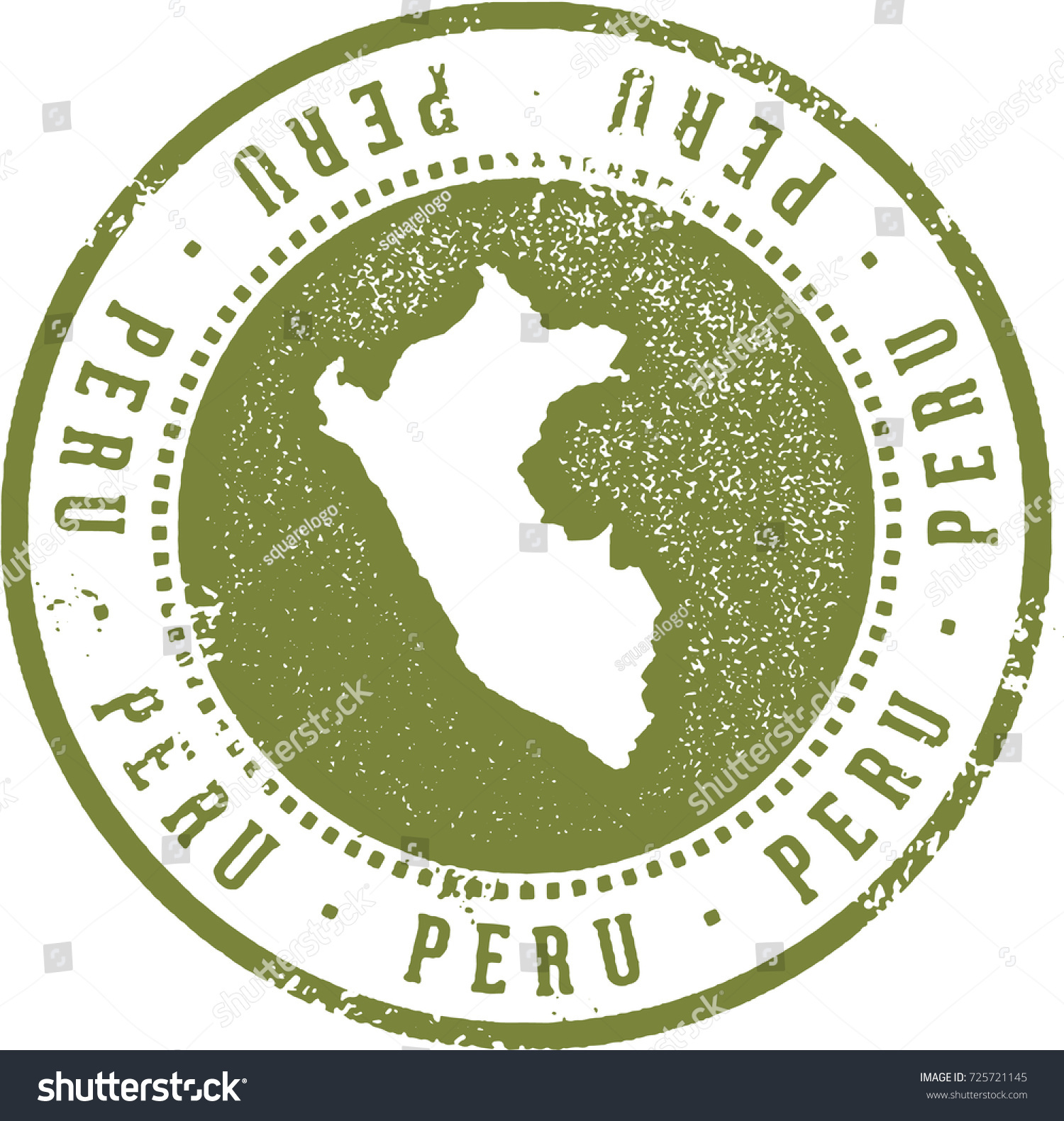 Vintage Peru Country Travel Stamp - Royalty Free Stock Vector 725721145 ...