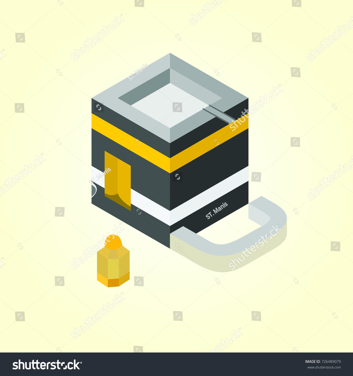 kabah 3d with maqam and hijr ismail vector - Royalty Free Stock Vector ...