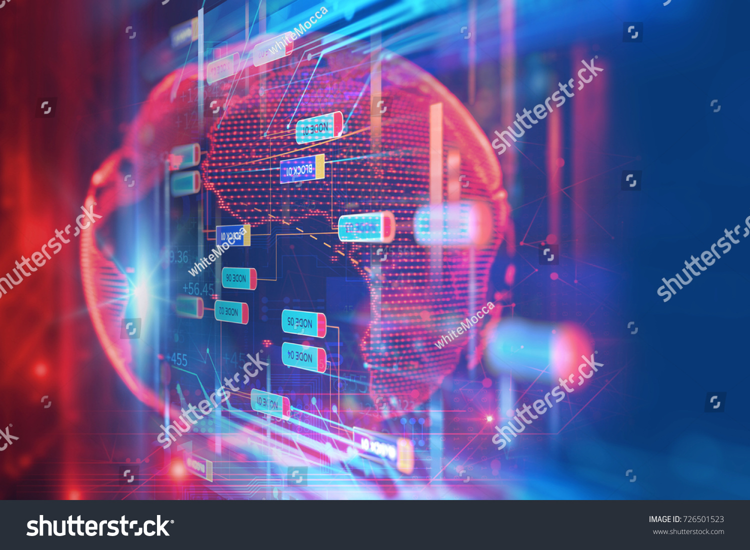 Abstract  Futuristic infographic with Visual data complexity , represent Big data concept, node base programming 
 #726501523