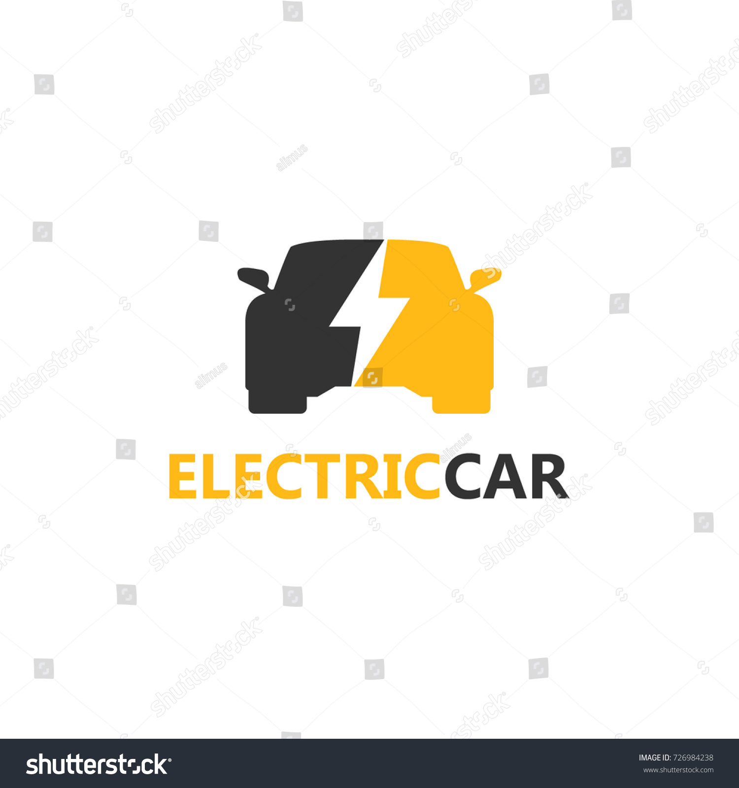 Electric Car Logo Template Design - Royalty Free Stock Vector 726984238 ...