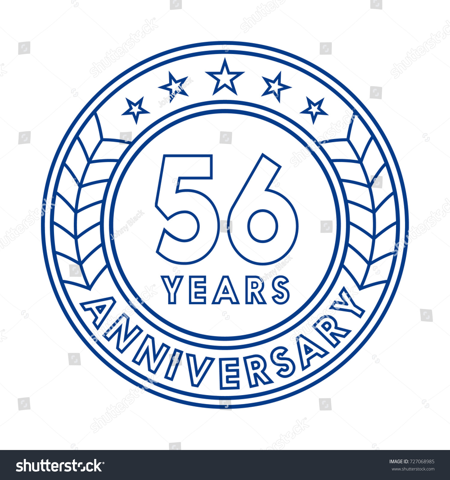 56 years anniversary logo template. - Royalty Free Stock Vector ...