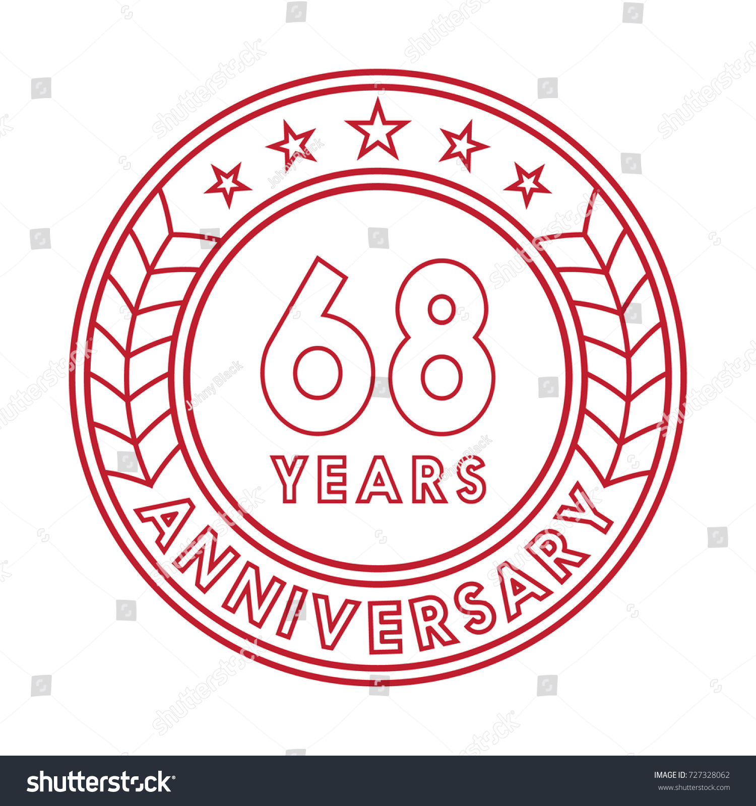 68 years anniversary logo template. - Royalty Free Stock Vector ...