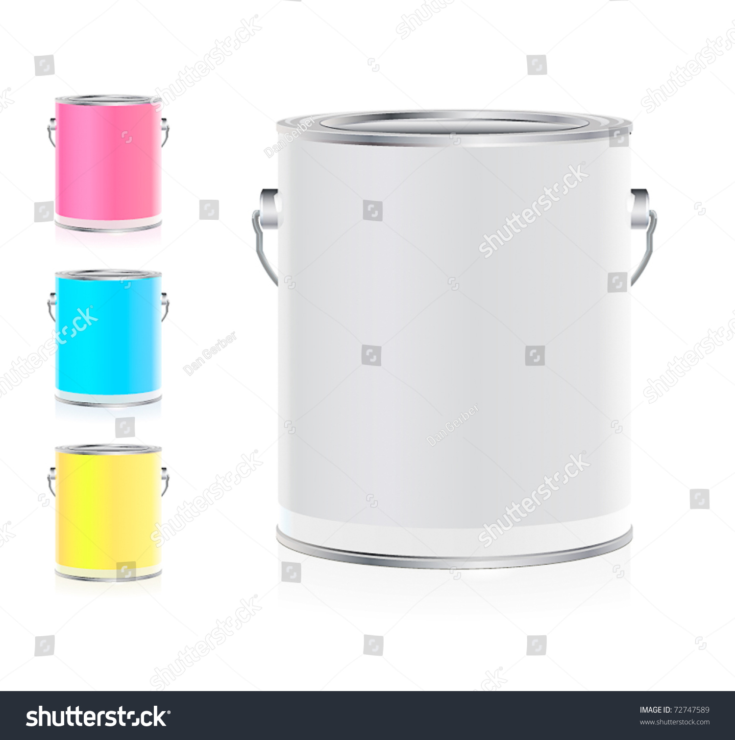 Set of colorful buckets #72747589