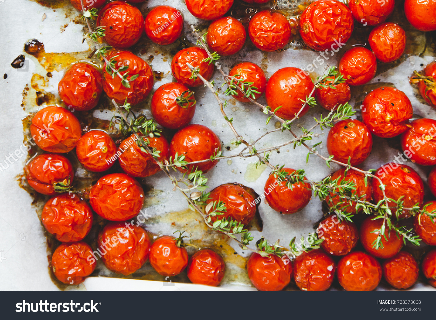 Roasted cherry tomatoes #728378668