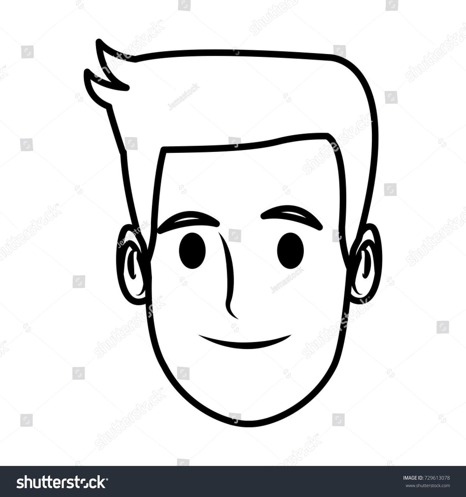 Man face cartoon - Royalty Free Stock Vector 729613078 - Avopix.com