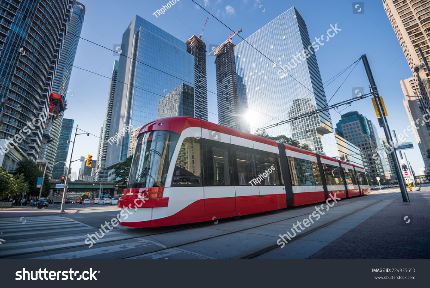 Street Cars during in Toronto city, Canada #729935650