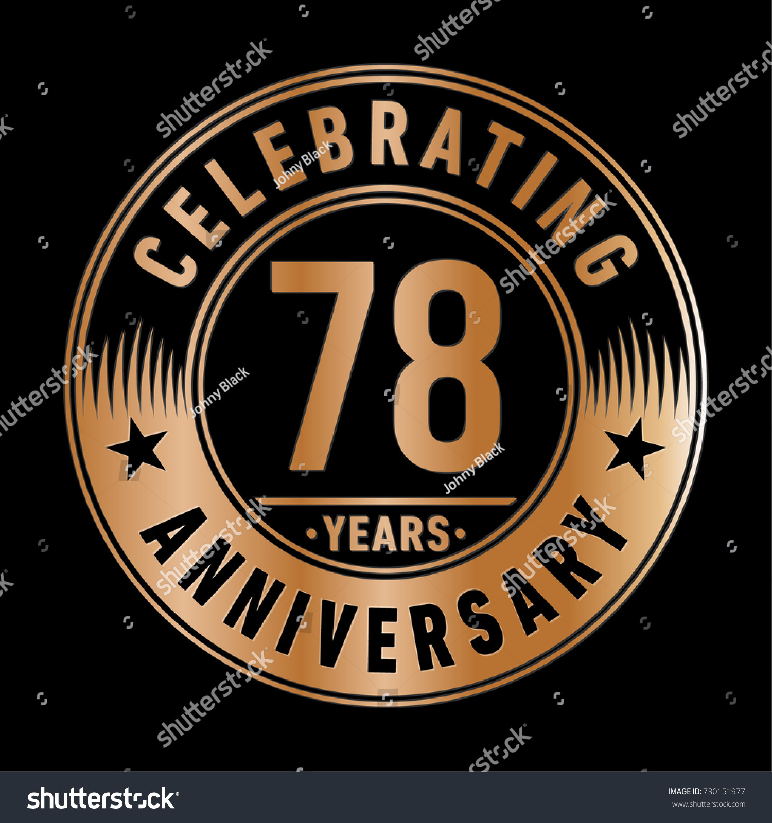 78 years anniversary logo template. Vector and - Royalty Free Stock ...