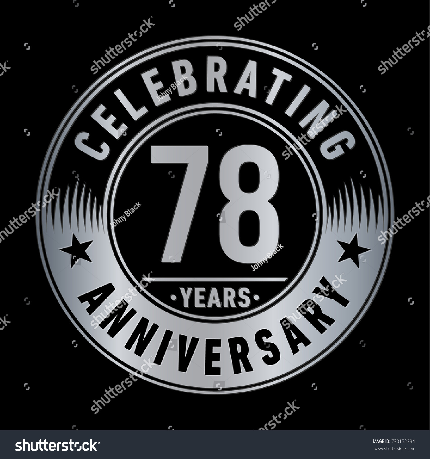 78 years anniversary logo template. Vector and - Royalty Free Stock ...