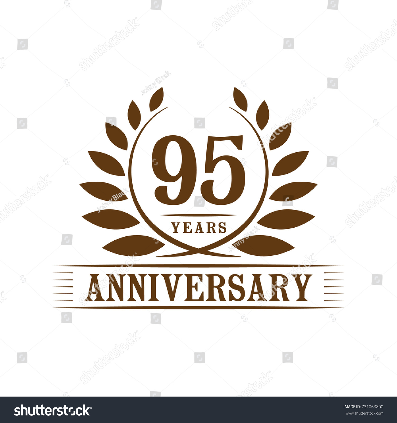 95 years anniversary logo template. - Royalty Free Stock Vector ...