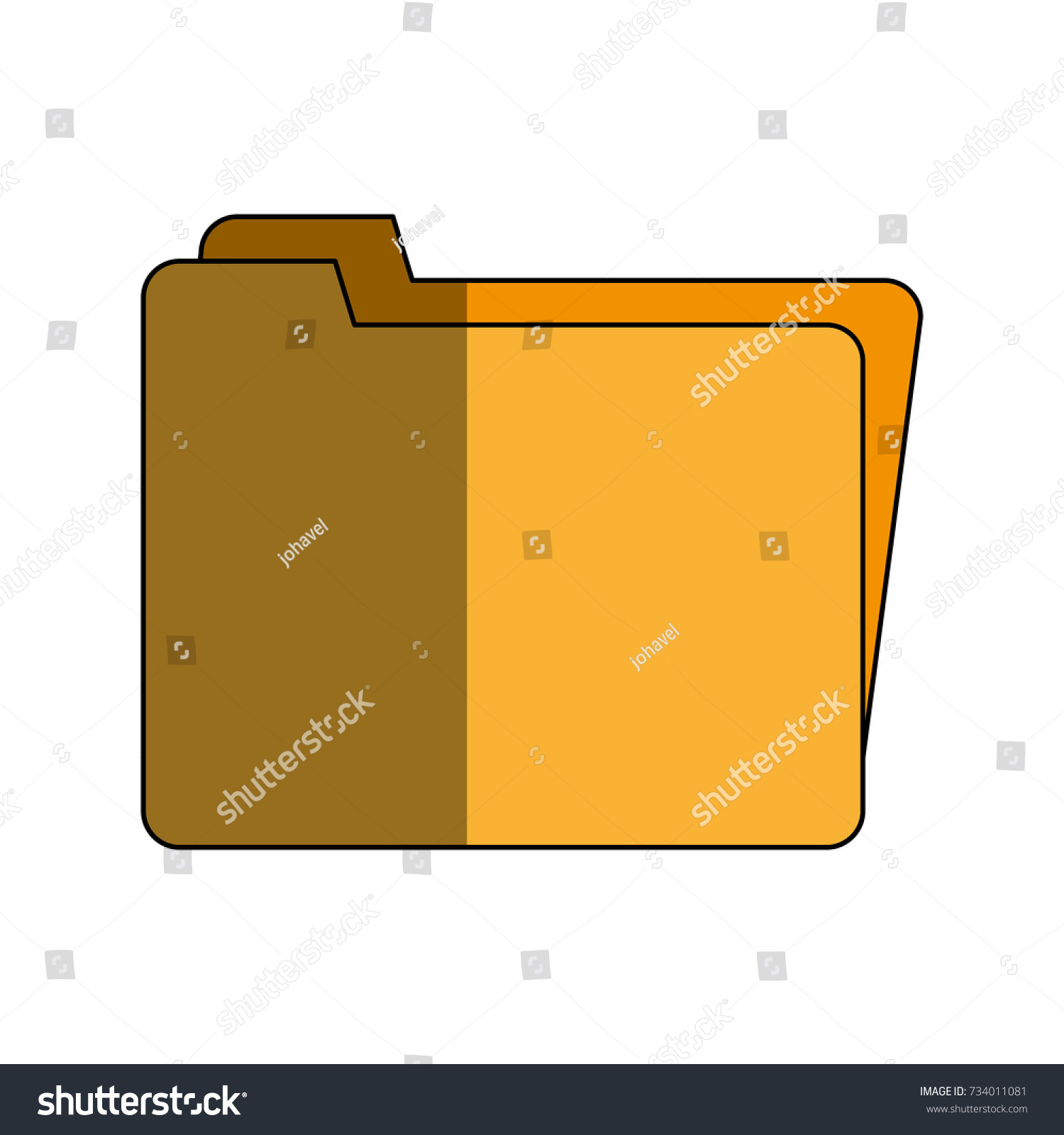 folder icon image - Royalty Free Stock Vector 734011081 - Avopix.com