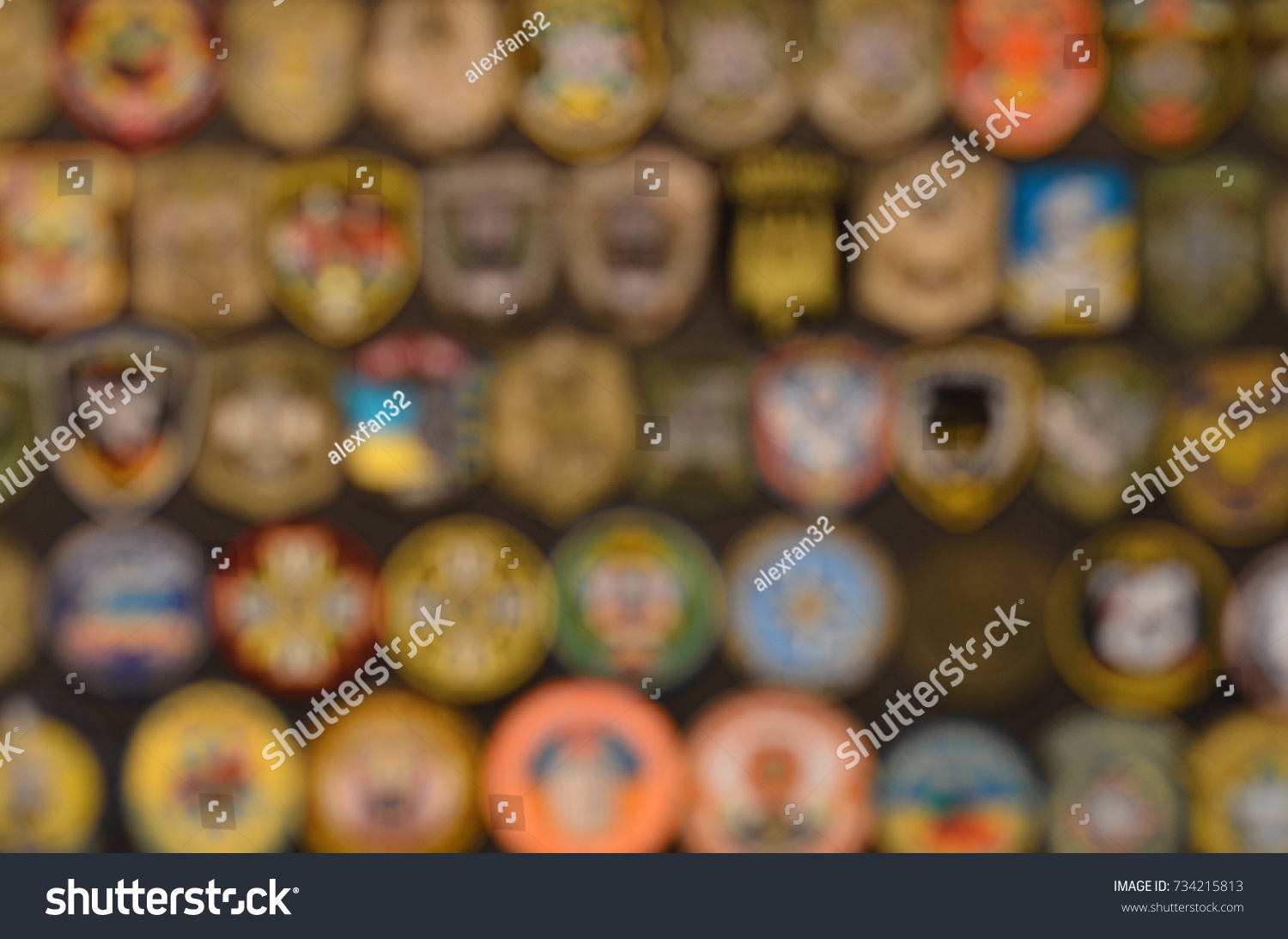 military chevrons in blur background #734215813