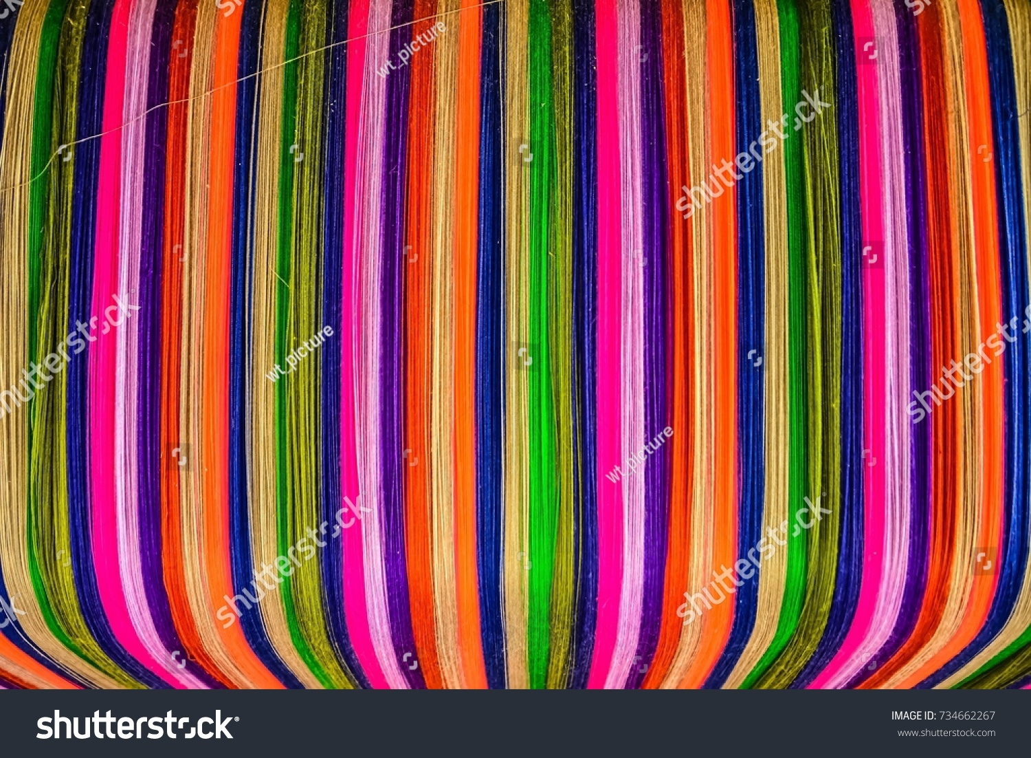Thai silk colorful,colorful pattern,colorful background,colorful texture. #734662267