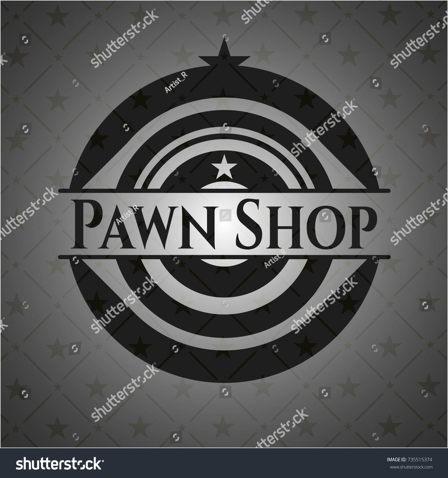 Pawn Shop realistic black emblem #735515374