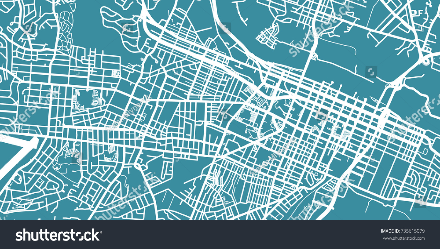 Detailed vector map of Augusta, scale 1:30 000, - Royalty Free Stock ...