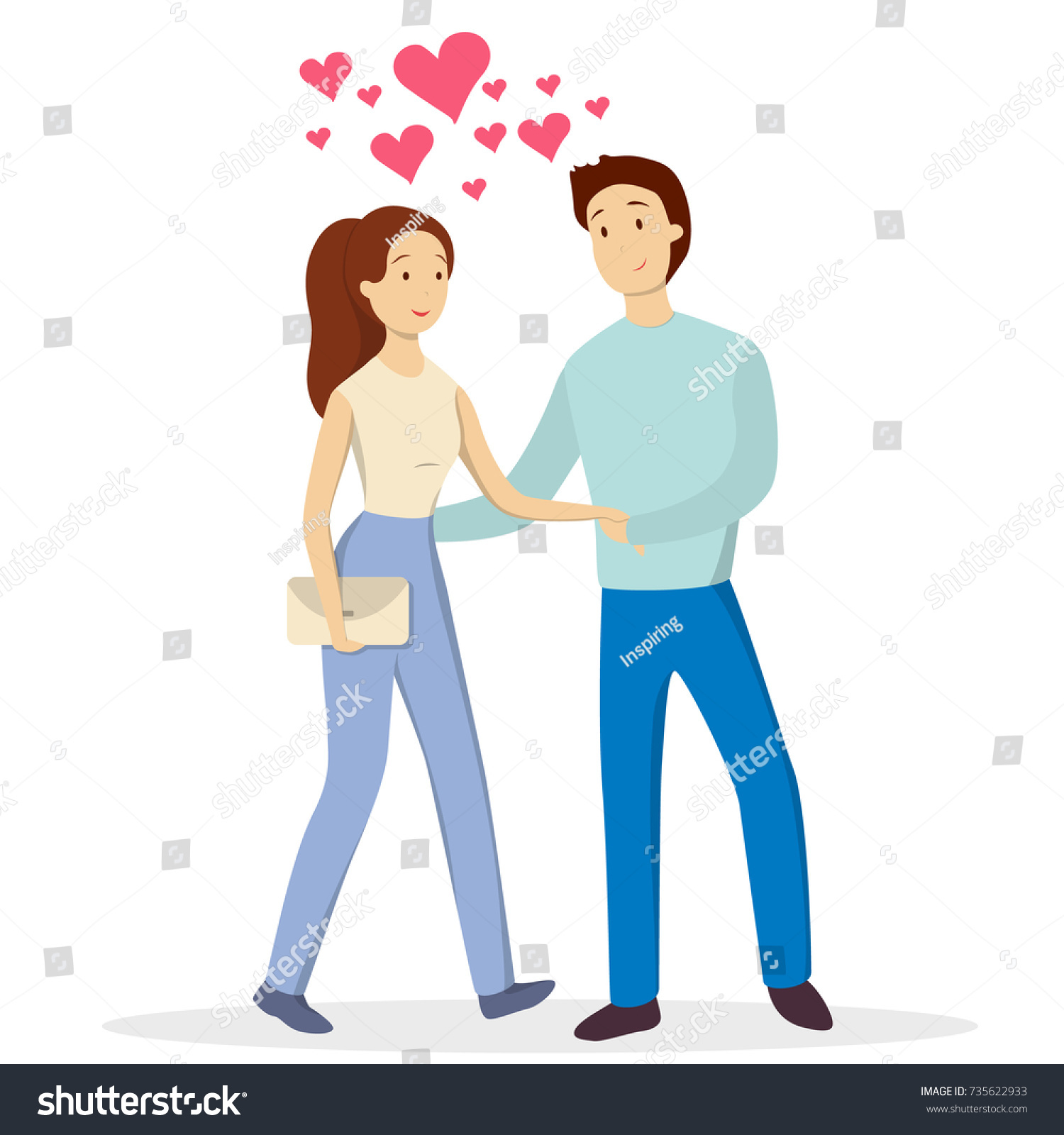 Couple in love. Man and woman love each other. - Royalty Free Stock ...