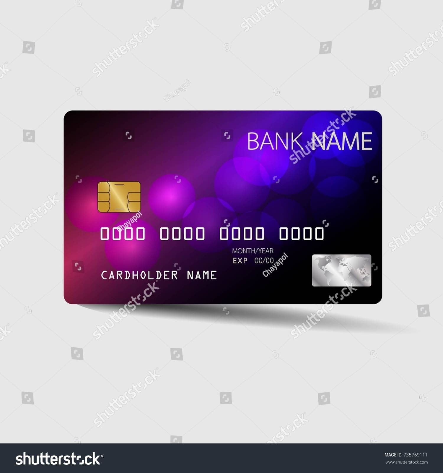 Luxury Credit Card Template Design With Royalty Free Stock Vector