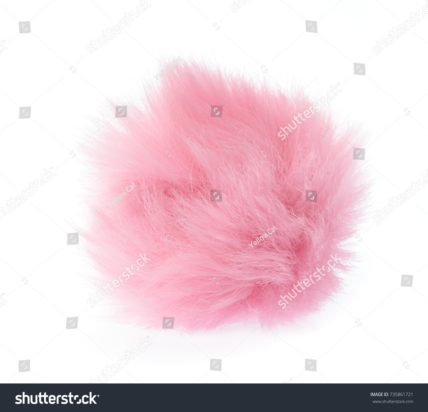 Fur ball isolated on white background #735861721