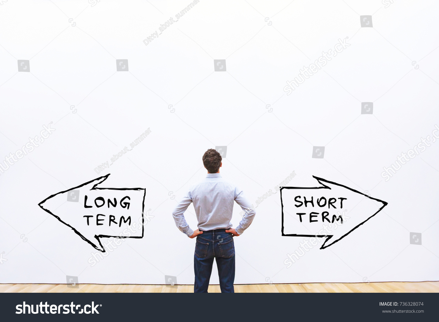 long term vs short term concept #736328074